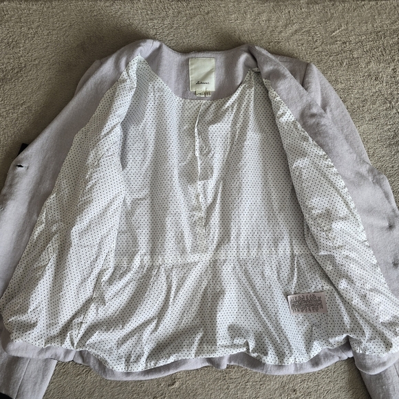 Anthropologie Elevenses Femme Bow Button Front Wool Blend Blazer size 6 - Picture 13 of 16